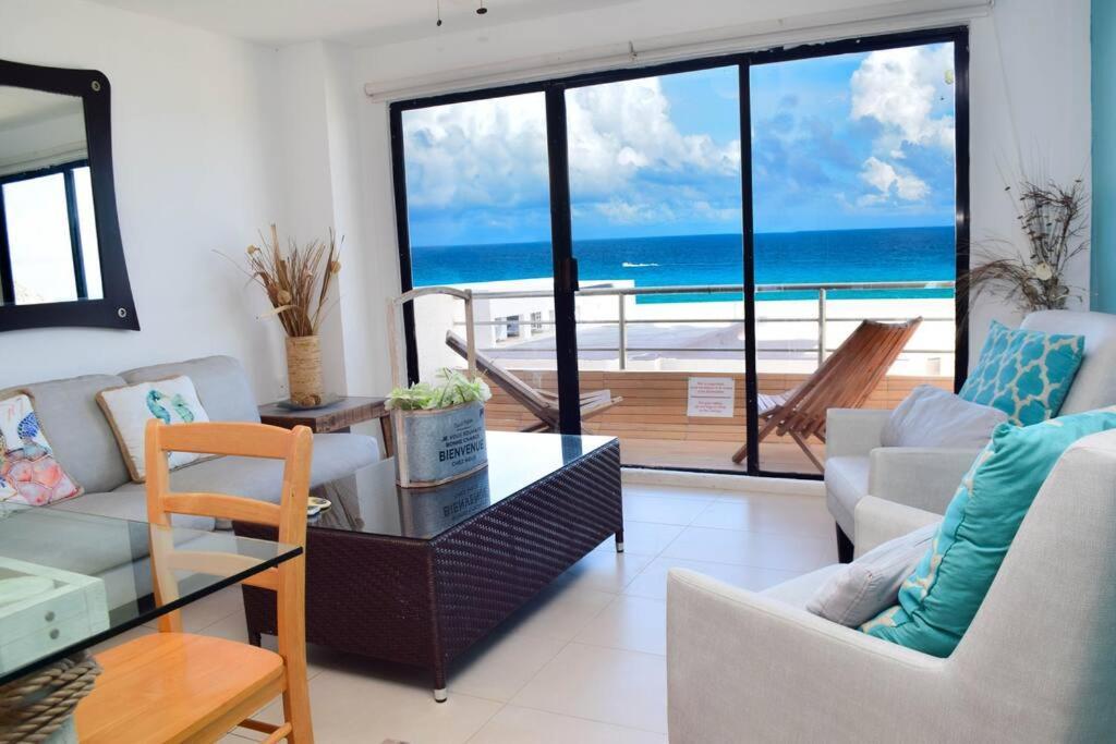 Ocean View Apartment, Best Beach Area, 3 Bedrooms Cancún Exteriör bild